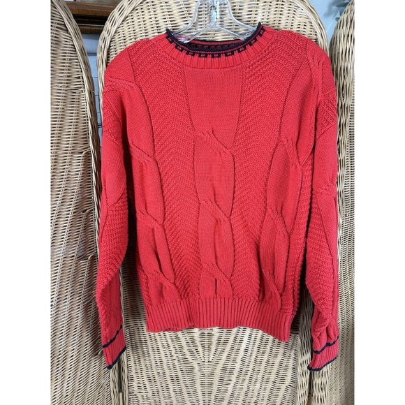 Head cable knit sweater red medium - Picture 1 of 11